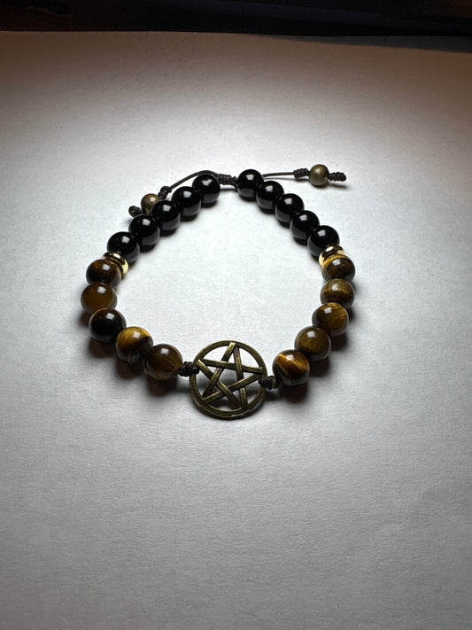 8mm Black Jasper and Tigers Eye