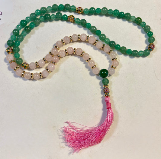 Rose Quartz and Green Adventurine