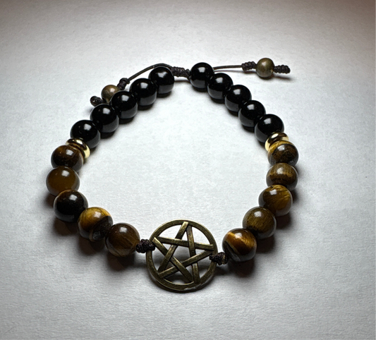 8mm Black Jasper and Tigers Eye