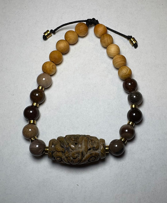 30mm Carved Opal Jasper