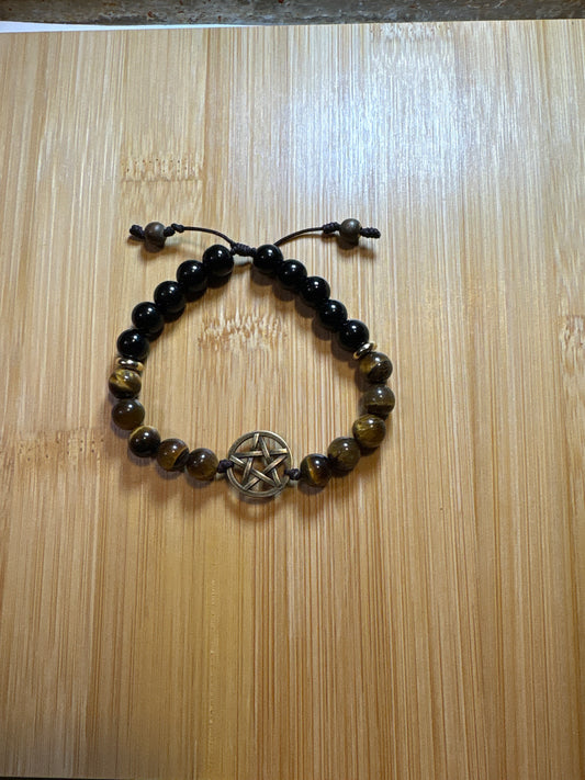 Black Jasper and Tigers Eye Bracelet