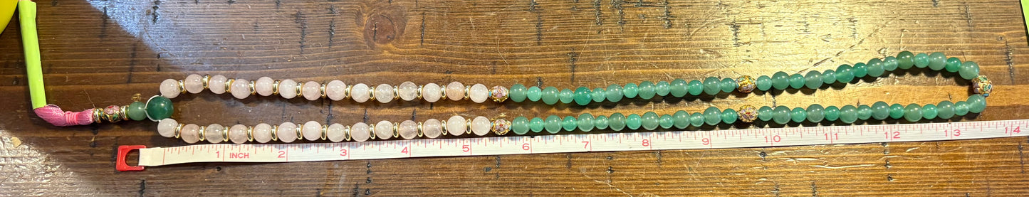 Rose Quartz and Green Adventurine